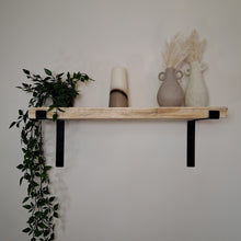 Load image into Gallery viewer, Reclaimed Industrial Shelf | Metal Bracket | Floating Design | Stylish Shelving