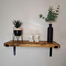 Load image into Gallery viewer, Reclaimed Industrial Shelf | Metal Bracket | Floating Design | Stylish Shelving