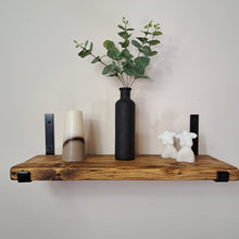Load image into Gallery viewer, Industrial Reclaimed Shelf | Stylish Metal Bracket | Floating Design