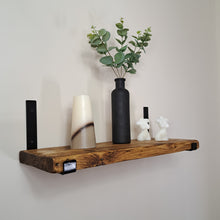 Load image into Gallery viewer, Industrial Reclaimed Shelf | Stylish Metal Bracket | Floating Design