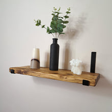 Load image into Gallery viewer, Industrial Reclaimed Shelf | Stylish Metal Bracket | Floating Design