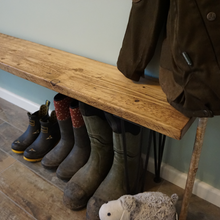 Load image into Gallery viewer, Homemade Rustic Bench | Farmhouse Bench | Boot Room Bench | Hairpin Bench | Industrial Bench