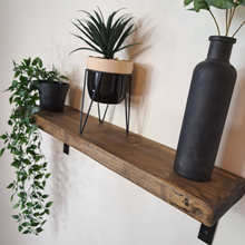 Load image into Gallery viewer, Bracket Shelf | Industrial Shelf | Floating Shelf | Reclaimed Shelf | Shelf | Metal Shelving