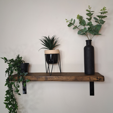 Load image into Gallery viewer, Bracket Shelf | Industrial Shelf | Floating Shelf | Reclaimed Shelf | Shelf | Metal Shelving