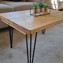 Load image into Gallery viewer, Homemade Rustic Coffee Table | Farmhouse Coffee Table | Coffee Table | Hairpin Table |