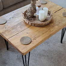 Load image into Gallery viewer, Homemade Rustic Coffee Table | Farmhouse Coffee Table | Coffee Table | Hairpin Table |