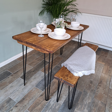 Load image into Gallery viewer, Dining Table | Reclaimed Table | Industrial Dining Table | Dining Table Hairpin Legs | Kitchen Table | Reclaimed Desk
