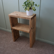 Load image into Gallery viewer, Rustic Side Table | Tall Side Table | Bedside Table | Industrial Side Table | Handmade Side Table