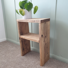 Load image into Gallery viewer, Rustic Side Table | Tall Side Table | Bedside Table | Industrial Side Table | Handmade Side Table