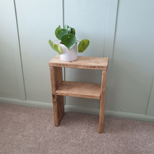 Load image into Gallery viewer, Rustic Side Table | Tall Side Table | Bedside Table | Industrial Side Table | Handmade Side Table