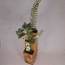 Load image into Gallery viewer, Wooden Vase | Stem Holder | Hand Crafted Vase with Dried Flower Options | Vase | Dried Flowers | Pampas | Neutral Boho Decor | Home Gift |