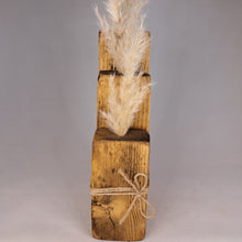 Load image into Gallery viewer, Wooden Vase | Stem Holder | Hand Crafted Vase with Dried Flower Options | Vase | Dried Flowers | Pampas | Neutral Boho Decor | Home Gift |