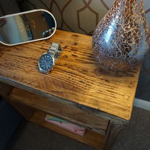 Load image into Gallery viewer, Homemade Rustic Bedside Table | Farmhouse Bedside Table | Side Table | Hairpin Table | Bedside Table | Reclaimed Bedside Table