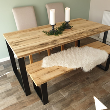 Load image into Gallery viewer, Rustic Dining Table | Reclaimed Wooden Table | Dining Table | Indoor Table | Dining Bench | Rustic Bench