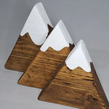 Load image into Gallery viewer, Wooden Mountain Snow Scene | Christmas Snow Scene