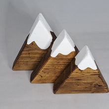 Load image into Gallery viewer, Wooden Mountain Snow Scene | Christmas Snow Scene