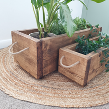 Load image into Gallery viewer, Solid Wooden Planter | Outdoor Planter | Indoor Planter | Rustic Planter | Garden Planter
