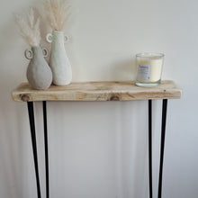 Load image into Gallery viewer, Rustic Radiator Cover With Hairpin Legs | Radiator Shelf
