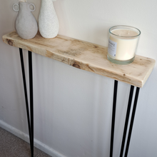 Load image into Gallery viewer, Rustic Radiator Cover With Hairpin Legs | Radiator Shelf
