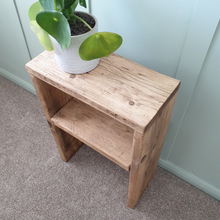 Load image into Gallery viewer, Rustic Side Table | Tall Side Table | Bedside Table | Industrial Side Table | Handmade Side Table
