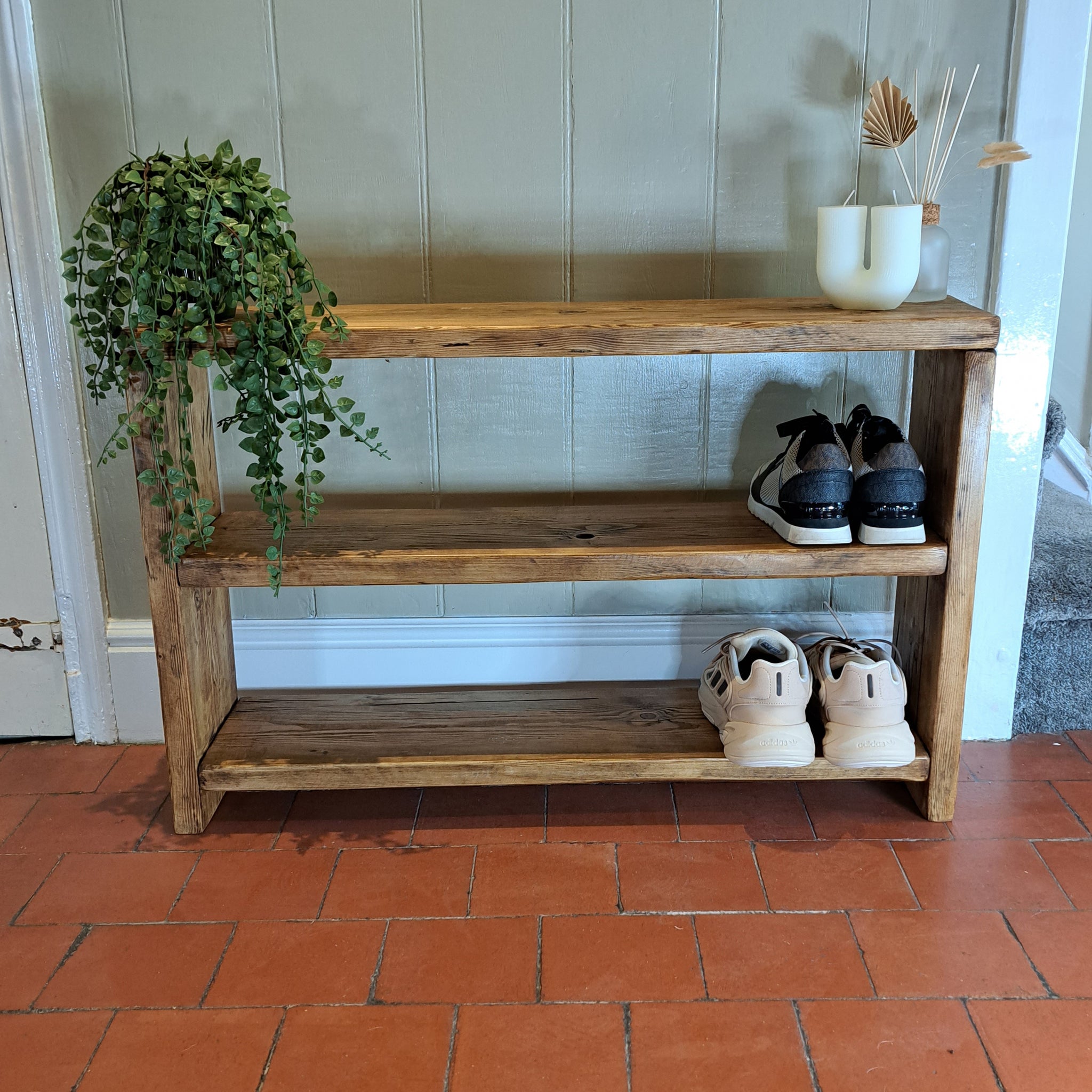 Shoe Rack | Rustic Shoe Rack | Wooden Shoe Rack | Shoe Bench