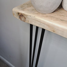Load and play video in Gallery viewer, Rustic Radiator Cover With Hairpin Legs | Radiator Shelf

